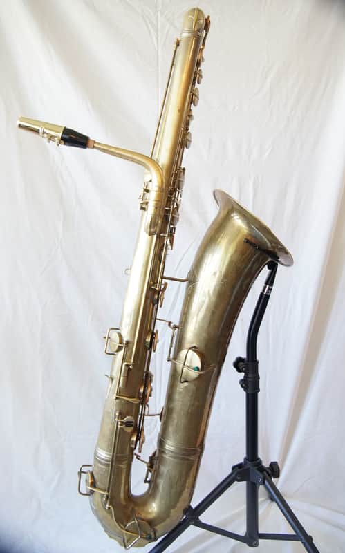 C.G. Conn Bass Saxophone 1904 - brass image 1
