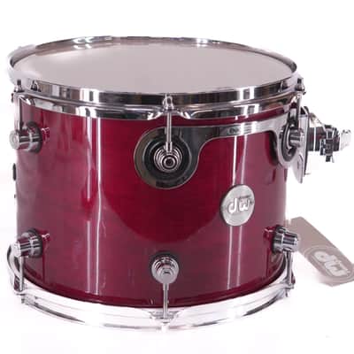 DW Design Series 12" x 9" Rack Tom – Cherry Stain Gloss – With Mount – Excellent image 3