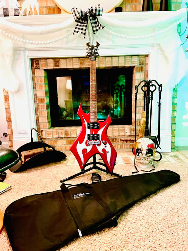 BC RICH Kerry King War Tribal Warlock  2004 - Red With Platinum Tribal Bronze Series image 1