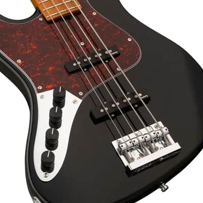 Sadowsky MetroExpress 21-Fret Vintage J/J Bass, Roasted Maple Fingerboard, Lefthand, 4-String - Solid Black High Polish image 5
