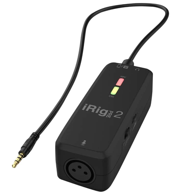 iRig Pre 2 Microphone Preamp for Smartphones, Tablets and Video Cameras - Open Box Mint image 1