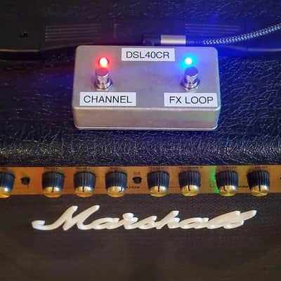Custom 2-Button Red/Blue LED Footswitch for Marshall DSL40CR DSL100HR DSL20CR DSL20HR (No TRS Cable) - PEDL-90012 image 1