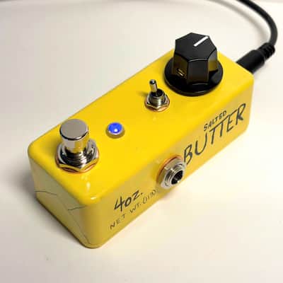 UV Effects Limited Edition Hand Painted "SALTED BUTTER" GLUON | Fuzz Face Style One-Knob Silicon Fuzz | NOS BC183 Fuzz with Bias Toggle image 5