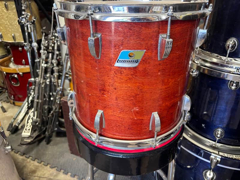 Ludwig Mahogany 1970s 13 inch Tom Drum image 1