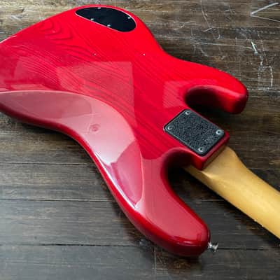 Rare 1980s ESP P-Bass Electric Bass Transparent Red MIJ Japan image 13