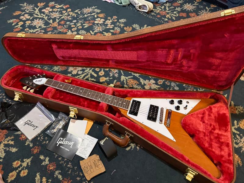 2025 Gibson '70s Flying V - Antique Natural - Aged image 1