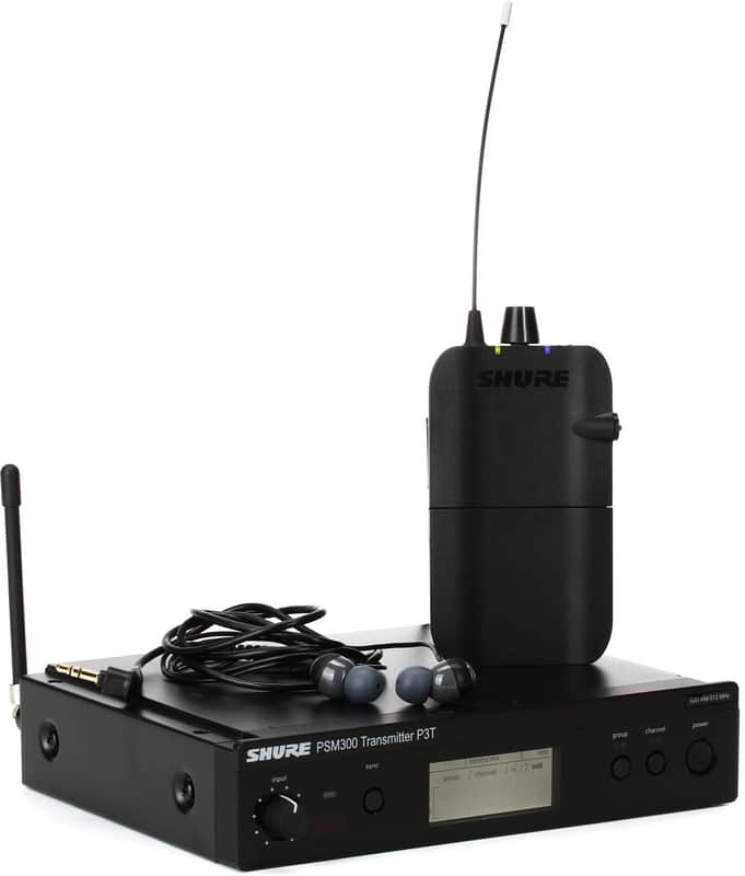 Shure PSM300 P3TR112GR Wireless in-Ear Personal Monitoring System with SE112 Earphones - G20 Band image 1