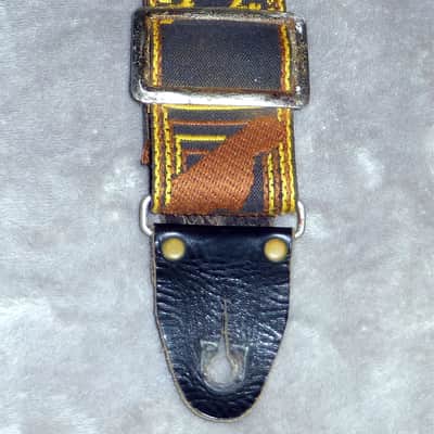Vintage 1970s Fender Monogramed  Fender Logo Guitar Strap Leather Ends Double Rivets Metal Buckle and Ring The Real Deal Very Cool image 3