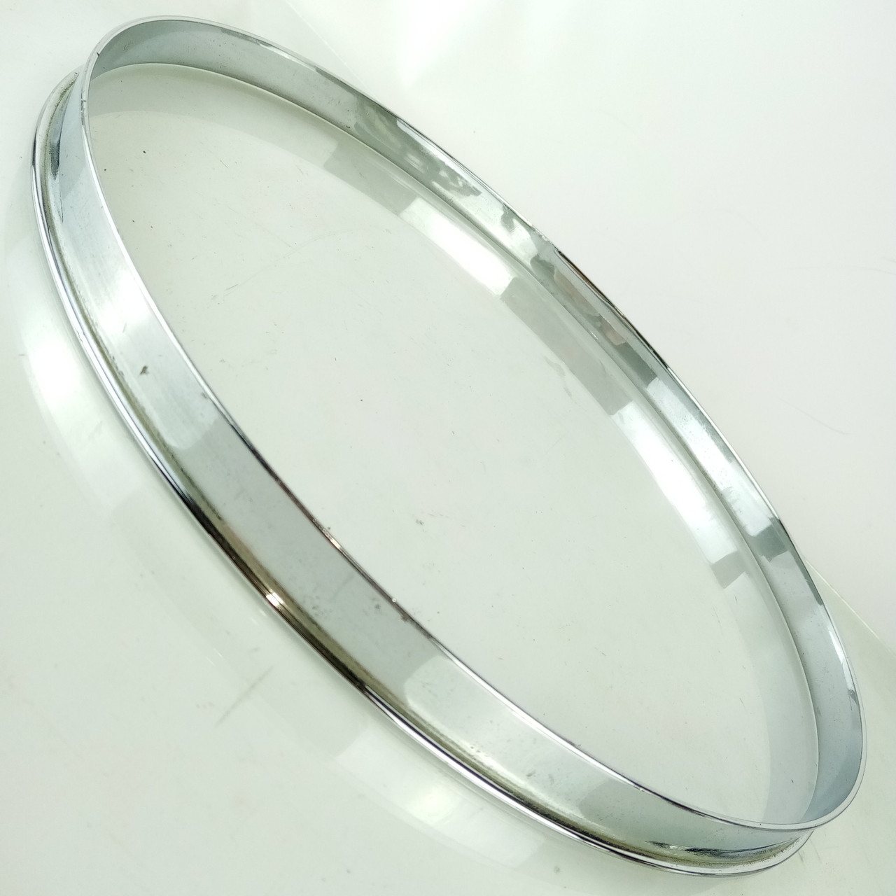 Leedy&Ludwig 13"COB Single-Flange Rack Tom Drum Batter Rim/Hoop Chrome-Brass 50s — main photograph