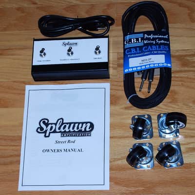 Splawn Street Rod 40 W Combo Amplifier Celestion Creamback Upgrade Blue Python Tolex, Black Grille Cloth, Knobs, Gold Control Panel & Piping New! image 5