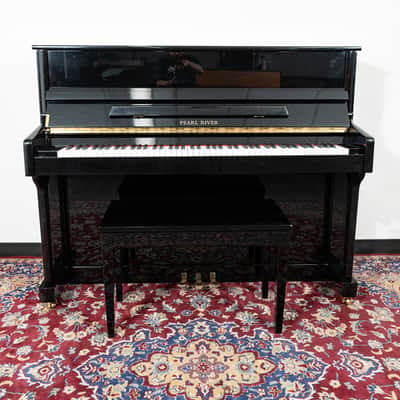 Pearl River EU118 Upright Piano | Polished Ebony | SN: 2784185 | Used image 2