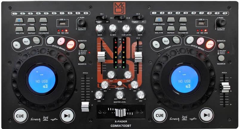 MR DJ CDMIX CDMIX700BT PROFESSIONAL DUAL CD PLAYER WITH MIXER