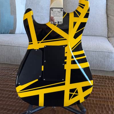 EVH Striped Series Electric Guitar 2021 Black with Yellow Stripes image 10