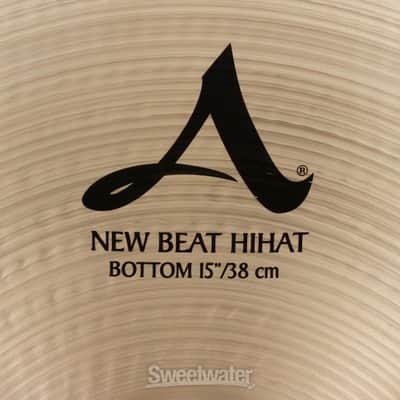 Zildjian 15 inch A Zildjian New Beat Hi-hat Cymbals (A0136d1) image 3