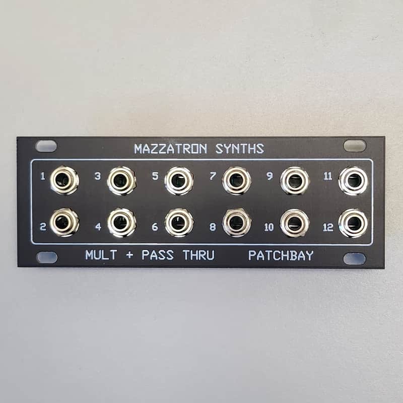 Mazzatron Mult + Pass Thru 1U Patchbay - Eurorack Synthesizer Module image 1