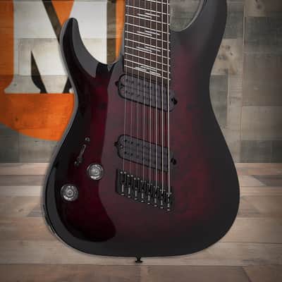 Schecter Omen Elite-8 MS LH - Black Cherry Burst (2469) image 1