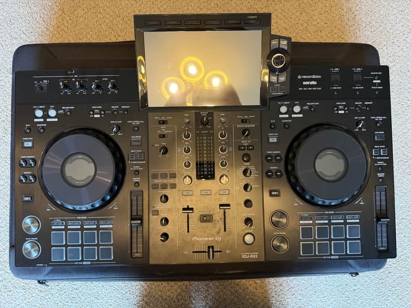 Pioneer XDJ-RX3 with softcase and DeckSaver image 1