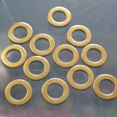Fender Flat Brass Truss Rod Washers .204 x .367 0022335049 image 1