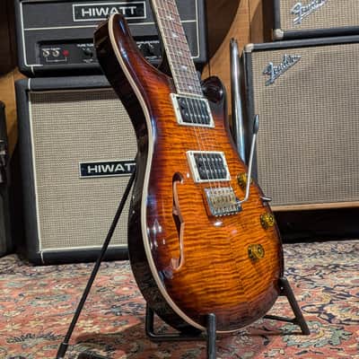 PRS SE Custom 24 Semi-Hollow Piezo 2025 - Present - Orange Tiger Smokeburst image 2