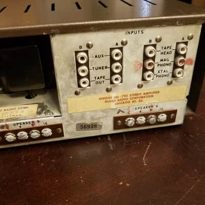 Knight 28 Watt Stereo Integrated Tube Amp EL84 40 Watt Max Hi-Fi KN735 KN-735 1962 image 9