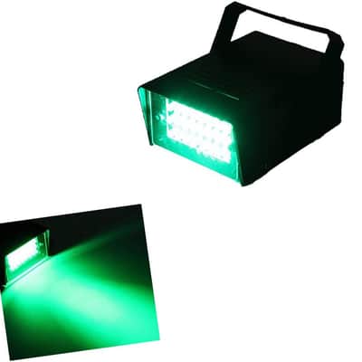 Led Green Strobe Lights Adjustable Speed Control Stage Light Dance Strobe Lights with Super Bright 24 LEDs Flash Party Lighting Best for Christmas Clubs Effect DJ Disco Bars Parties Halloween image 1