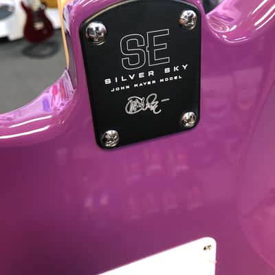 PRS SE Silver Sky Electric, Summit Purple. Maple Fingerboard with Gig Bag image 4