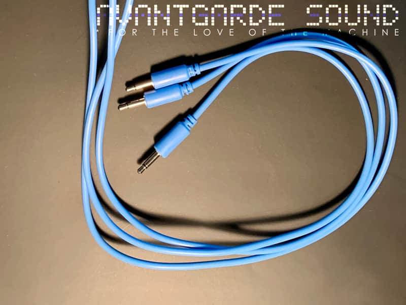 • LONG! 3-pack BLUE ~27"/69cm • SD69 Eurorack Patch Cables, StevenDonziger Series • Avantgarde Sound image 1