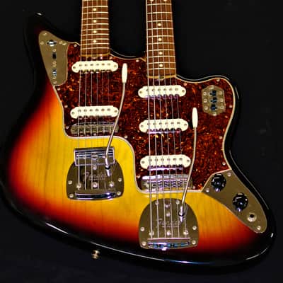 2001 Fender custom shop Masterbuilt doubleneck Jaguar/Bass VI Sunburst image 3