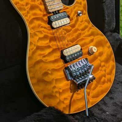 1993 Ernie Ball Music Man Edward Van Halen Signature - Amber Quilt Top / Byrds Eye Maple Neck image 5