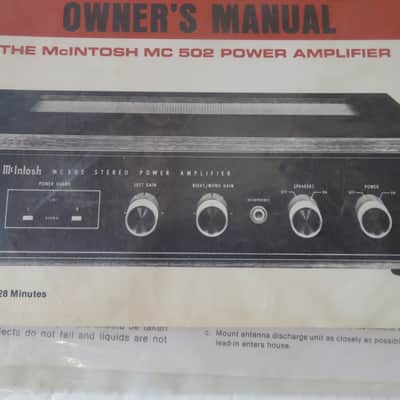 McIntosh MC 502 Power Amplifier 1978-1982 - standard image 8