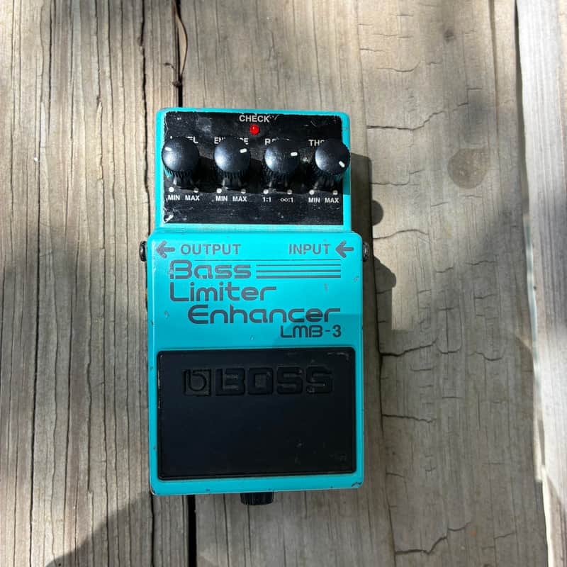 Boss LMB-3 Bass Limiter Enhancer (Silver Label) 1995 - Present - Blue electric guitar bass effect pedal image 1