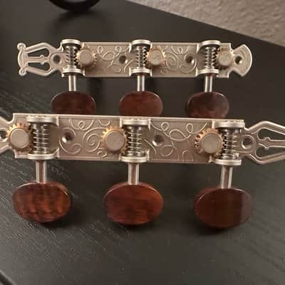 Schaller Grandtune - Satin pearl and snake wood - Classical guitar tuners image 2