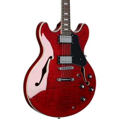 Sire Larry Carlton H7 Semi-hollowbody Electric Guitar, ST Red image 1