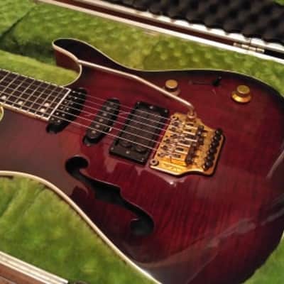 Mayones Elf Semi-Hollow Superstrat 1997 Black/Red Custom Shop NAMM Rare! image 1