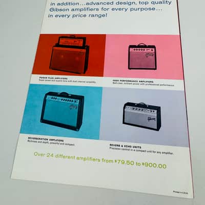 Gibson GSS100 Amp Brochure, Super Rare! 1966 image 2