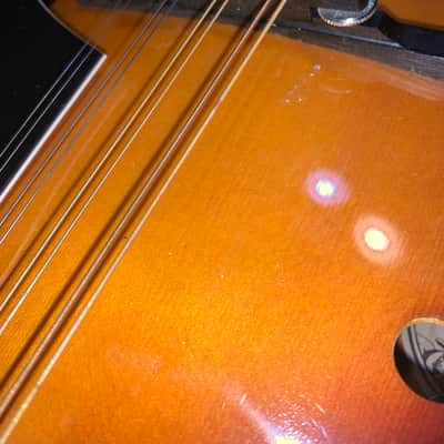 Oscar Schmidt Washburn OM-10 Mandolin and Superior Case Gigbag 2000s - Sunburst image 13