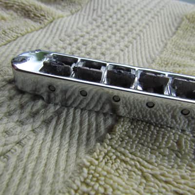 1983 Style Tune-O-Matic Bridge With Selectable Post Holes Unlabeled Gibson Style From 1983 Tune-O-Matic Style Bridge image 2