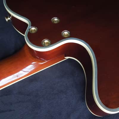 DYNAMIC Metropolitain VSB - Custom Thinline ES Jazz Guitar Exotic Amboyna Burl Top, Ebony Board image 14