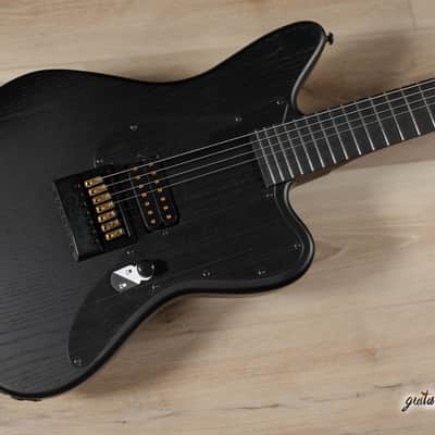 ESP LTD AW-XJ7B Baritone EverTune 7-String w/ Case – Black Open Grain Satin image 8