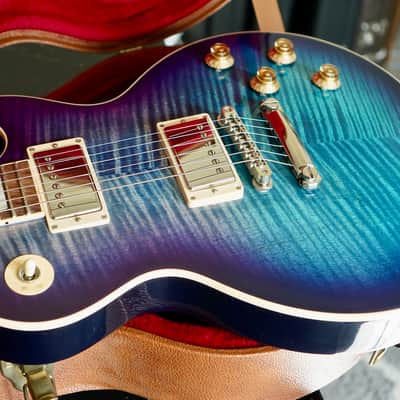 Gibson Les Paul Traditional Blueberry Burst Reverse Chevron Top 2018 image 22