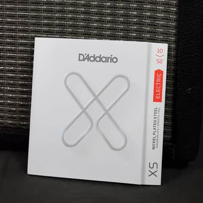 D'Addario XS Electric Coated Nickel Plated Steel Strings - Light Top / Heavy Bottom (10-52) image 1