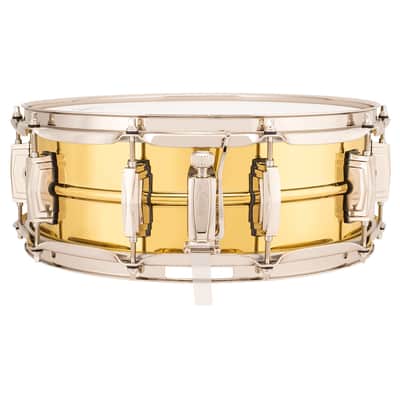Ludwig LB401 Supraphonic 5X14 "Super Brass" Lacquered Brass Snare Drum image 3