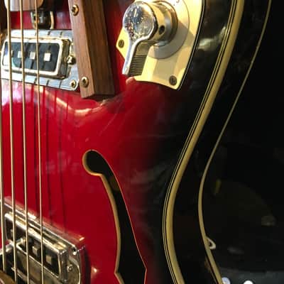 RARE 60s Teisco EP-200B Hollowbody Short Scale Bass image 9