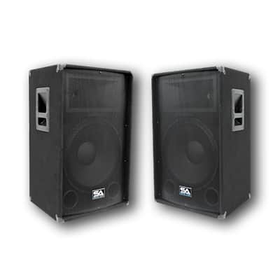 Pair 15" PA SPEAKERS & 18 inch SUBWOOFERS w/ SUB STANDS image 3