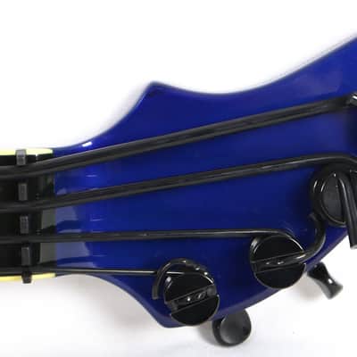 DeArmond Ashbory Blue Trave Electric Bass Guitar w/ Gig Bag image 4