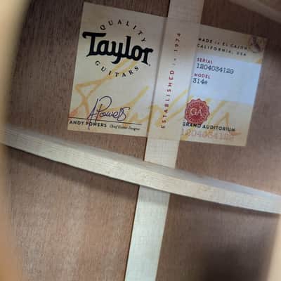 Taylor 314e with V-Class Bracing 2025 - Natural image 3