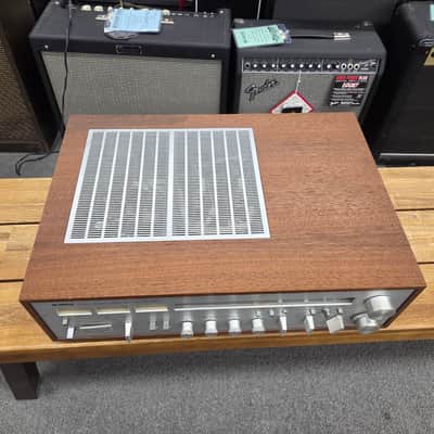 Yamaha CR-1020 Natural Sound Stereo Receiver 1970s - Silver with Wood Cabinet image 4