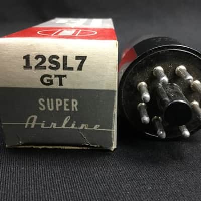 NOS WARDS (RCA) 12SL7GT Black Plates AUDIO PREAMP VACUUM TUBE Tested E.1390-D image 3