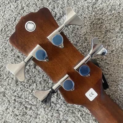 Luna 4 String Acoustic Electric Bass, Spruce Top Body, Mahogany Neck, Rosewood Fingerboard image 10
