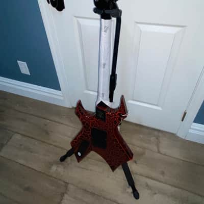 2022 BC Rich Stranger Things Eddie Munson Ltd Ed Warlock Red Krackle Guitar image 7